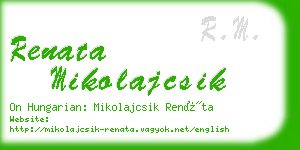 renata mikolajcsik business card